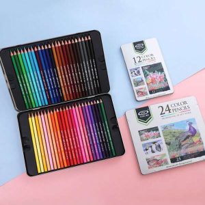 48pcs/Set 48-Color Pencil Set In A Metal Box, For Children And Students, Multi-Purpose Sketch Drawing Colored Pencil Art Supplies. Great For School And Outdoor Drawing Multicolor