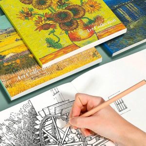 1pc 20K Oil Painting & Sketch Book, 80 Sheets Thick Drawing & Sketchpad For Arts Students Multicolor