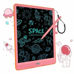 LCD Writing Tablet For Kids 10 Inch Colorful Drawing Pad For Kids Reusable Electronic Doodle Board Educational Learning Toy Gifts For 3 4 5 6 7 8 Years Old Toddler Boys Girls Home School(Color Combination) Pink + Orange